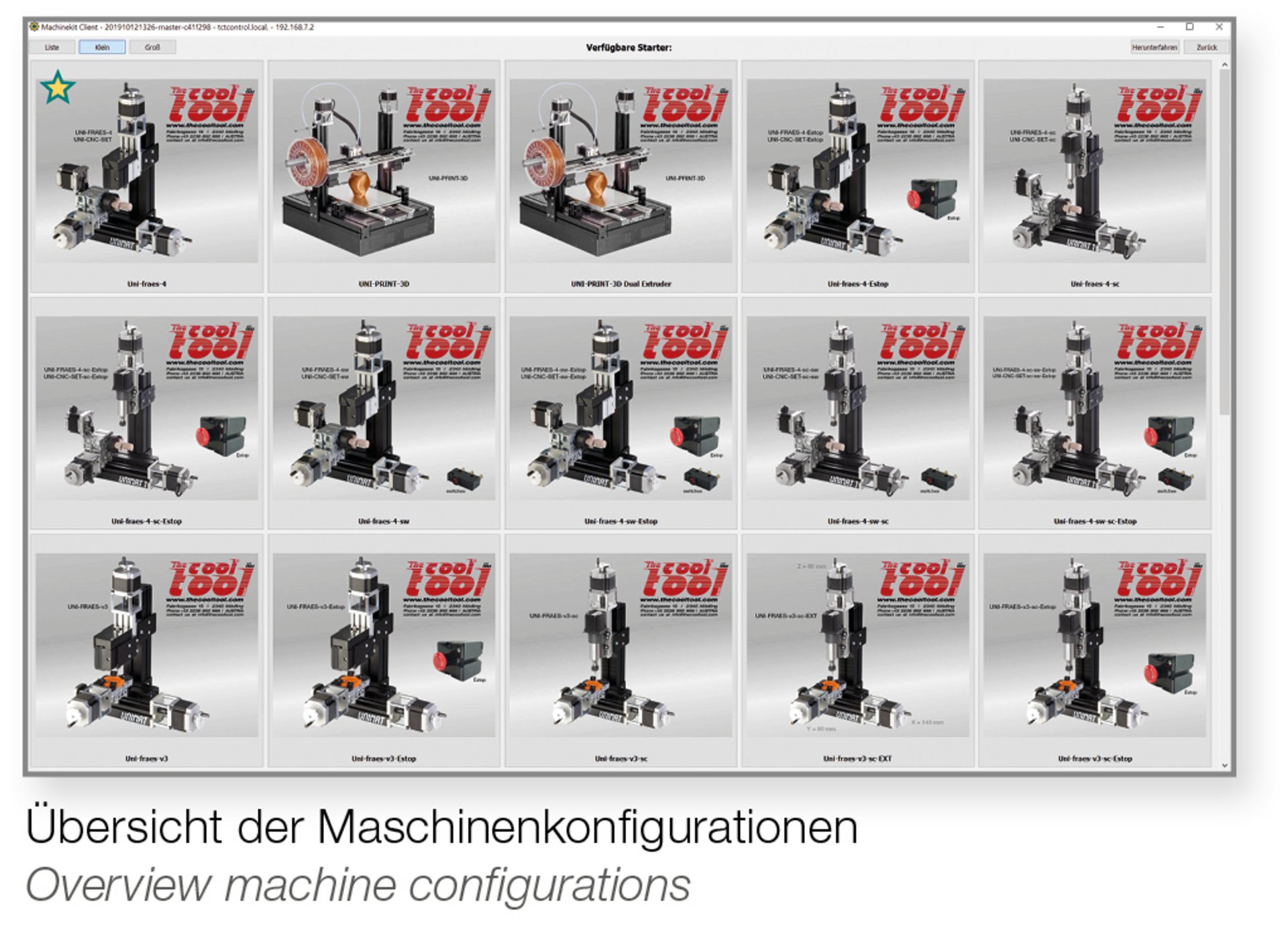 UNIMAT CNC Machinen Software Anwendungsfoto