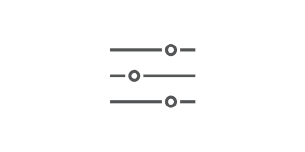 Icon mit Linien und Knöpfen, dekorativ