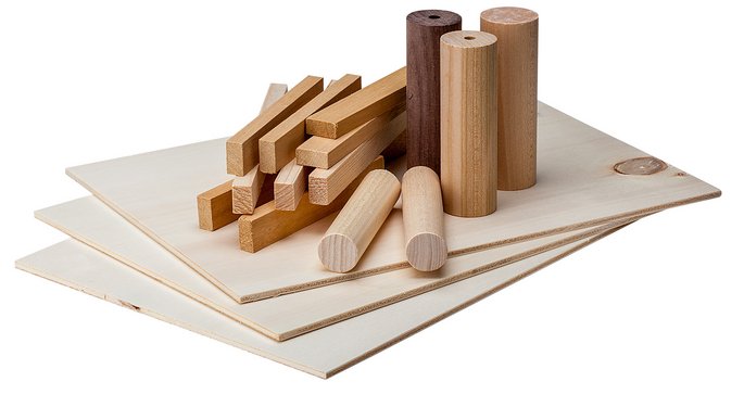 Holzset mit Drechselholz und Sägeholz
